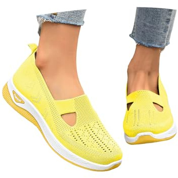 Bastwahl Chaussures Orthopédiques Femme - Basket de Marche Mode et Sport Respirant Confort Chic Enfiler Legere Running Tennis Gym Jogging Slip on Basquette Fitness Travail Course Outdoor Sneakers2