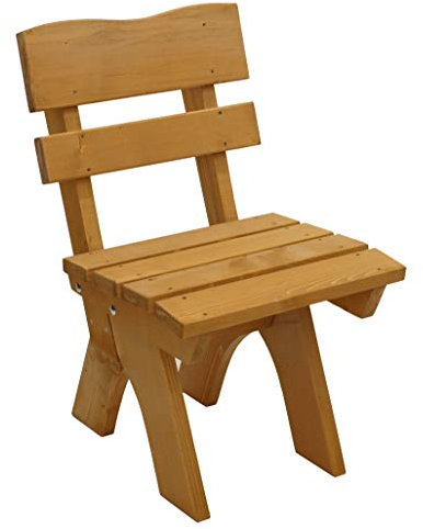 DEGAMO Gartenstuhl RHÖN, Breite 50cm, Massive Kiefer, offenporig imprägniert braun, Outdoor