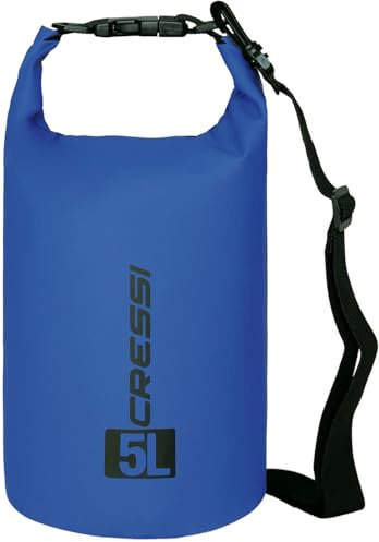 Cressi Dry Bag, Sacca/Zaino Impermeabile per attività Sportive Unisex Adulto, Blu, 5 LT