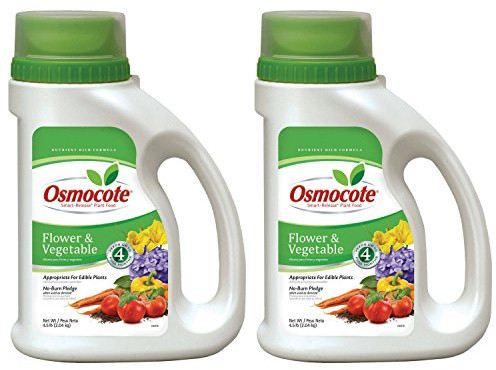 Osmocote 4 Month 14-14-14 Slow Release Vegetable & Flower Plant Food Fertilizer, 4.5 Lbs. - Pack of (2)