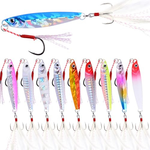 10pcs 40G Saltwater Fishing jigs Speed Jigging Slow Jigging Pitching Lures Artificial Lures