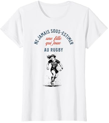 Rugby Femme Cadeau Humour Fille Joueuse Rugby Supportrice T-Shirt