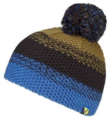 Ziener Kinder ISHI Mütze | warm, gestrickt, dreifarbig, Cobalt Blue, S