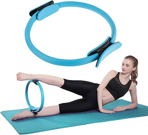 Bivwopei Anneau de Pilates, cercle de fitness, anneau de résistance, exercice du plancher pelvien, cercle d'entraînement de musculation, pour entraînement Pilates (bleu)