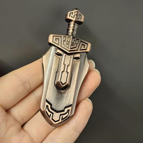 T-Conceal EDC-svärd dekompressionsleksak fidget sliders fidget toys stressminskning för vuxna magnetisk metallleksak anti-ångest-kontor skrivbordsleksak (brons)