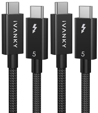 IVANKY Thunderbolt 5 kablar 80 Gbps – 1 m 2-pack