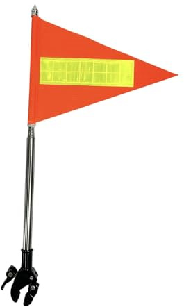 Fenteer Bandera de Bicicleta con Banda Reflectante para carritos de Golf, de Alta Visibilidad para Adultos.