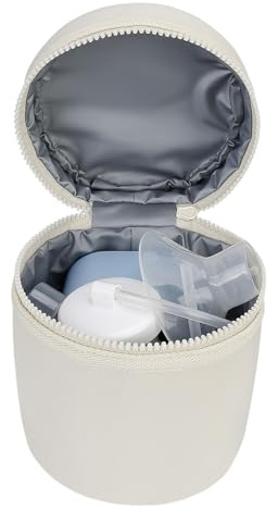 Enfriador de Almacenamiento de Leche Materna – Bolsas aisladas de 12,5 x 15,5 cm, Enfriador de Viaje de Leche Materna con Correa Desmontable, de Almacenamiento de Leche Materna para 2 Botellas