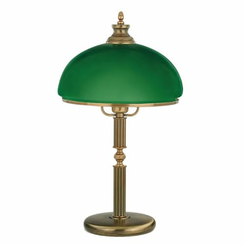 Casa Padrino Lujosa lámpara de mesa barroca de latón con pátina/verde, diámetro 30 x altura 54 cm