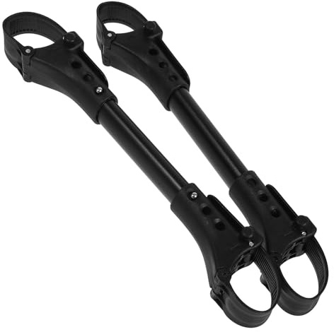 Kichvoe Conector para Cochecito Gemelar en Aluminio Resistente, 2 Piezas Negras para Familias Dos en Paseos al Aire Libre