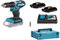 Makita DDF487RAJ Akku-Bohrschrauber 18V / 2,0 Ah, 2 Akkus + Ladegerät im MAKPAC, Petrol