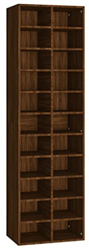vidaXL Schuhregal Regal Schrank Schuhschrank Schuhablage Schuhständer Schuhaufbewahrung Schuhtruhe Schuhorganizer Braun Eichen-Optik 54x34x183cm Holzwerkstoff