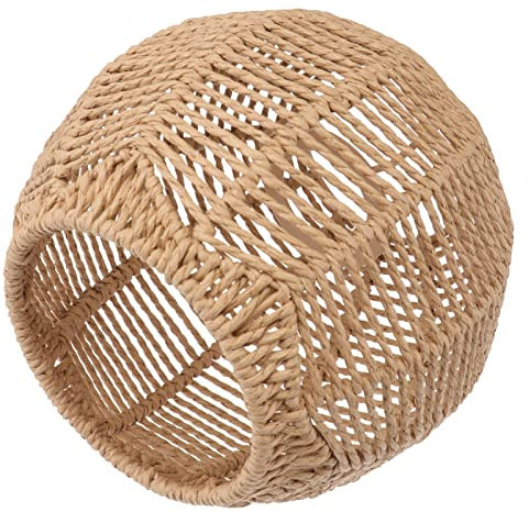 HEMOTON Lámpara Colgante De Ratán Imitación Tejida a Mano Pantalla De Lámpara De Mimbre Para Iluminación De Interior Decoración Para Cocina Dormitorio Y Comedor