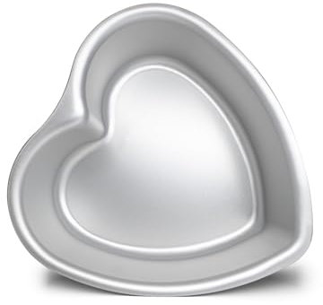 Yikinip 6 3 Inch Heart Shape Cake Pan, Baking Pan,Anodized Heart Cake Pans, Aluminum Pan, For Wedding Birthday and Other Occasions Cake.silver