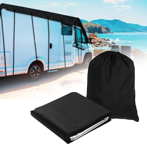 Cubierta protectora para techo de caravana y autocaravana, 210D, impermeable, para todo tipo de clima, para exteriores, sol, lluvia, polvo, protección UV (7,5 x 3 m)