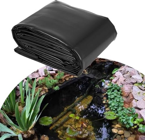 Rivestimento in gomma per laghetto, 15 x 11,0 m, resistente, in HDPE, per laghetti, acquari, laghi artificiali e cantieri, spessore 0,12 mm, rivestimento impermeabile durevole