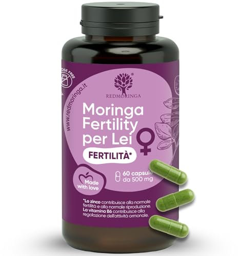 Red Moringa Kinderwunsch & Schwangerschaft Komplex - Moringa Kapseln mit Zink, Vitamin B12 & B6, Folsäure Kinderwunsch - Fördert weibliche Fruchtbarkeit, Hormonunterstützung & Zyklus - 60 Kapseln