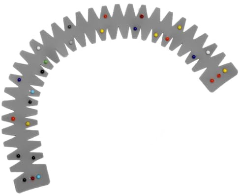 TMZELOA Heißsaum Lineal Zum Nähen Hitzebeständiges Bügellineal mit Positionierstift Flexibler Silikonsäumer Kurvenlineal Zum Säumen Von Hosenstoff Silikon Nähhilfe für Stoffe, Hosen, Kleidung