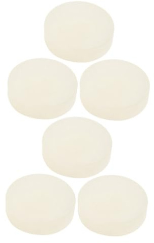 TOBBOMEY 6 Stück Profi Eishockey Pucks Aus Kunststoff Für Hockey Wettkampf Und Fitnessstudio Training Weiß
