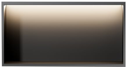 Moderno scaffale in acciaio inox con striscia luminosa a nicchia da parete per bagno elegante soluzione salvaspazio per bagno Orga