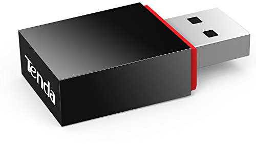 Tenda U3 USB Network Card Adapter, Wireless 300Mbps, 2.4GHz, 2 Internal Antennas, USB 2.0, WPS Button, Supports Windows 10/8.1/8/7/XP, Mac OS 10.7~10.12, Linux