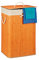 Relaxdays, orange Wäschekorb Bambus, mit Deckel, rechteckig, XL 83 L, Faltbarer Wäschesammler, HBT 65,5 x 43,5 x 33,5 cm