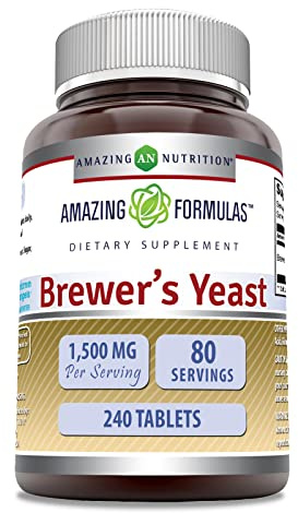 Amazing Formulas Brewer's Yeast 1500 Mg | Tablets Supplement | Non-GMO | Gluten-Free | Made in USA (1 Pack | 240 Count)