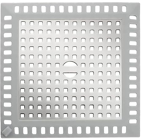 125 * 125 * 5mm Filtro Scarico Doccia e Lavello Acciaio Quadrato - Protezione Perfetta per il Lavello del Bagno e il Sistema di Scarico della Doccia!