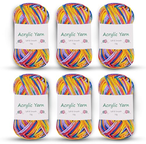 VORHOT Baumwolle zum Häkeln, 300g Häkelgarn, Häkelwolle, Wolle Baumwolle Häkeln von Socken, Mützen, Schals (Nadelstärke: 3,0-4,0 mm), Orangefarben