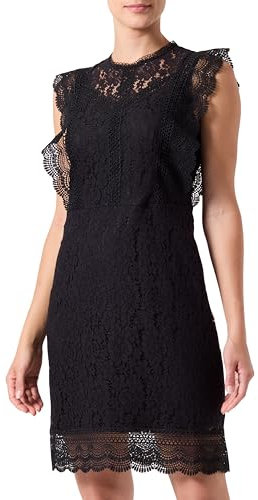 Only Onlnew Robe en Dentelle à Carreaux pour Femme, Noir, S