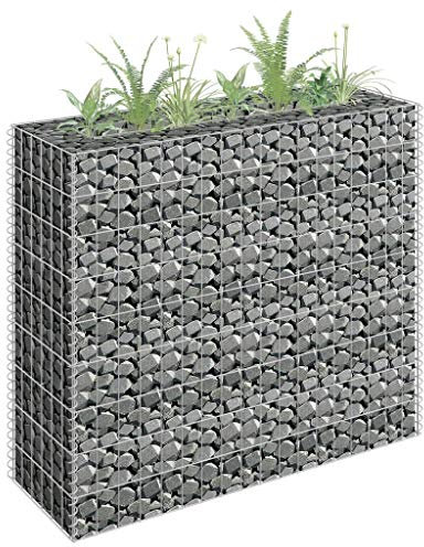 Xichuzi Arriate de gaviones de Acero galvanizado 90x30x90 cm, Mesa De Cultivo, Huerto Domestico, Cultivo De Plantas Aromaticas, Arriate De Jardín - 145631