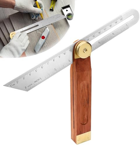 Multi Winkelschmiege Verstellbarer Multifunktionswinkel T-Fase 200 mm, Schmiege Winkelmesser Verstellbarer Winkel mit Feststellfunktion Gehrmaß Winkel
