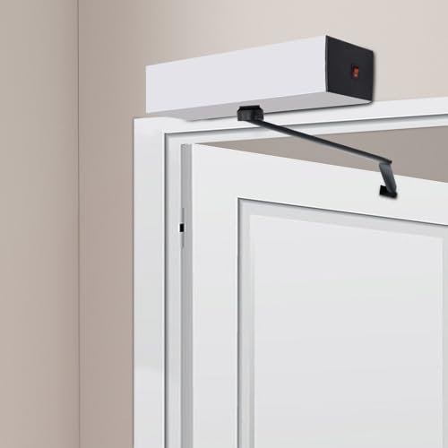 Cierrapuertas eléctrico automático con 2 mandos a distancia para puertas de madera, metal o marco, puertas de cristal abiertas o dobles