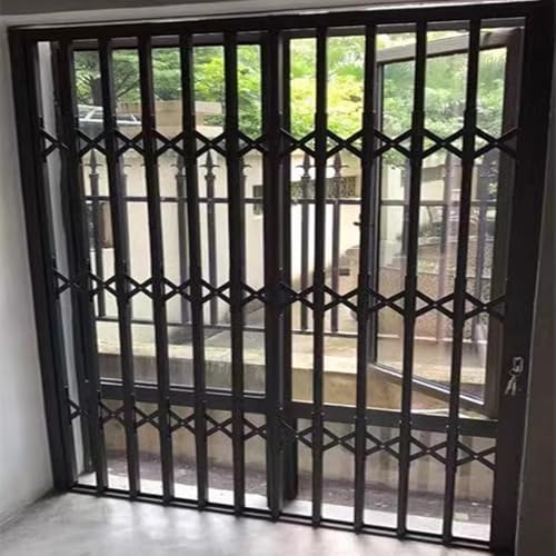 Inferriate per Finestre Barre di Sicurezza Antieffrazione con Serratura, Cancello A Soffietto in Alluminio Resistente Alle Intemperie per Garage, Protezione Antieffrazione(1000x1200mm)
