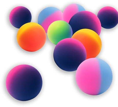 KFSCIP 30Pcs Bouncy Balls, Random Color Mixing Style Rubber Balls for Kids Party Bags, Outdoor Games, Classroom Rewards, Fun Gift for Children and Pets, 2.5 cm Diameter