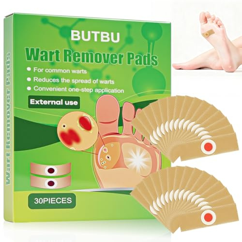 BUTBU 30 Pezzi Rimuovi Calli Piedi, Anti-Attrito, Cuscinetti Per Calli Per Dita Dei Piedi, Rimozione delle Verruche con Foro, Cura dei Piedi, Calli, Verruche