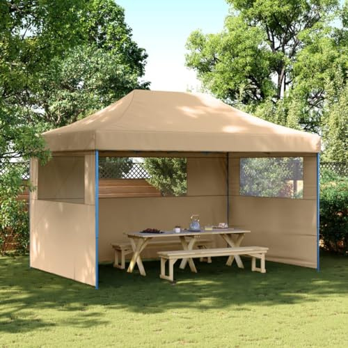 Nqyjm Trädgårdspaviljong utomhus infällbart hopfällbart mottagningstält med 3 sidoväggar, tältpaviljong för bröllop, fester, camping modell 5