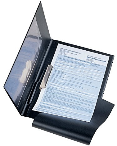 VELOFLEX 5240080 - Carpeta portapapeles para pedidos, DIN A4, carpeta para pedidos con protección contra copias autocopiativas, negra