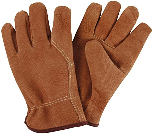 Esschert Design Gartenhandschuhe, Arbeitshandschuhe aus Schweinsleder, ca. 14 cm x 1 cm x 26 cm