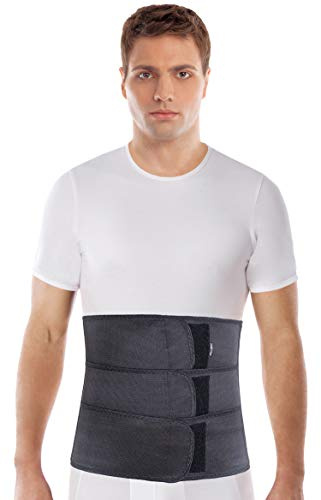 TOROS GROUP MANUFACTURE Cinturón abdominal de sujeción; Sujeción de espalda; Banda de sujeción abdominal;Cinturón de soporte postoperatorio; 31cm de altura Large Negro