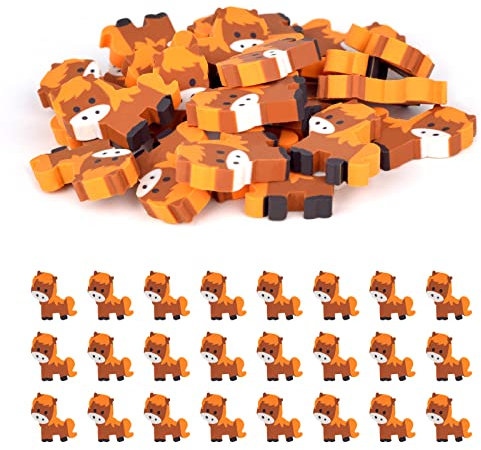 24 Stück Pferde Radierer, Radiergummi für Partypferde,Gastgeschenke, Hausaufgabenbelohnungen, Geschenkfüllungen und Künstlerbedarf (24)