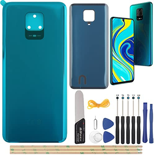 YHX-OU 6,67'' Tapa de Batería para Xiaomi Redmi Note 9S Redmi Note 9 Pro Tapa Trasera Xiaomi Redmi Note 9S Redmi Note 9 Pro Cubierta Bateria + Herramientas de Montaje (Azul)