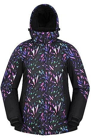 Mountain Warehouse Dawn Skijacke für Damen - Schneedicht, warme Snowboardjacke, Fleecefutter, Bündchen, Saum und Kapuze zum Verstellen - Ideale Winterjacke Türkis Damengröße EU 38