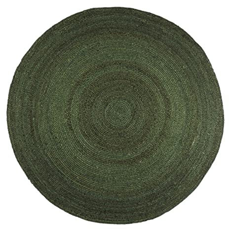 Vipanth Exports Jute-Teppich für Wohnzimmer, rund, 120 x 120 cm