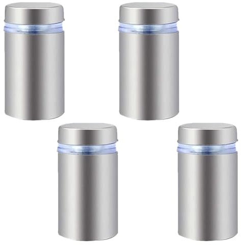 ZAMXHUG 4pcs Abstandshalter Wand, Abstandhalter Edelstahl, Wandabstandshalter, Distanzhülsen Edelstahl, Schilderhalter, Wandabstandshalter für Displays Aufhängen Glas Spiegel Acryl, Silber(12x20mm)