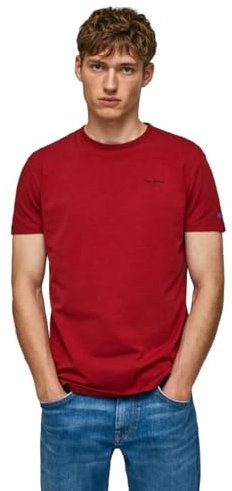 Pepe Jeans T-Shirt pour Homme, Rouge Rugby, M