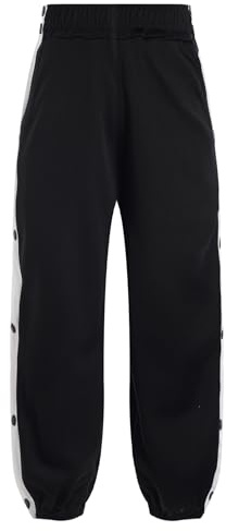 Manyakai Pantalons de Survêtement Enfants Garçon Bouton-Pression Jogging Sport Jogger Léger Pantalon pour 3 à 16 Ans Noir 13-14 Ans
