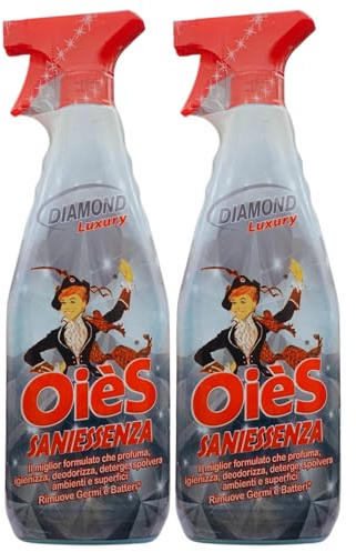 Detergente Spray Igienizzante - DIAMOND LUXURY - Deterge, Profuma, Spolvera, Deodora Ambienti e Superfici. Rimuove Germi e Batteri 750ml (2)
