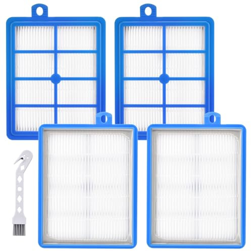4 filtros de repuesto para aspiradora AEG LX7 LX8 LX9 VX6 VX7 VX8 VX9 AFS1W AEF12 Turbo Cyclonic aspiradora, HEPA H13 filtro de escape para Philips FC8038/01 FC9150,7000 8000 Series Electrolux EFH12