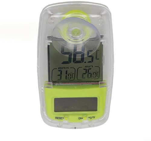 Termómetro con energía solar,Pantalla digital de temperatura interior y exterior,Termómetro electrónico de ventana de ventosa con pantalla LCD